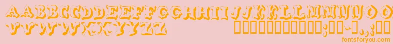 Wahoodisplaycapsssk Font – Orange Fonts on Pink Background