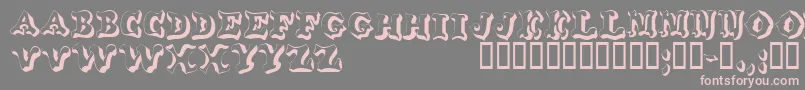 Wahoodisplaycapsssk Font – Pink Fonts on Gray Background