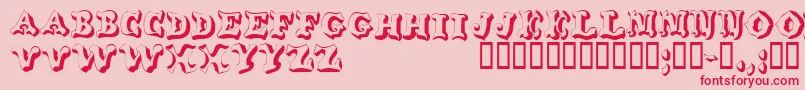 Wahoodisplaycapsssk Font – Red Fonts on Pink Background
