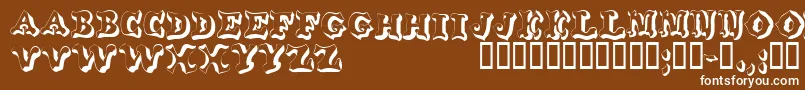 Wahoodisplaycapsssk Font – White Fonts on Brown Background