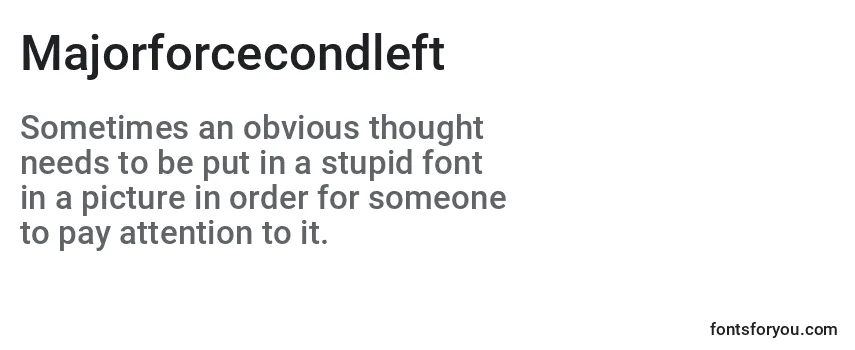 Majorforcecondleft Font