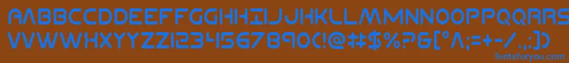 Planetncompactcond Font – Blue Fonts on Brown Background