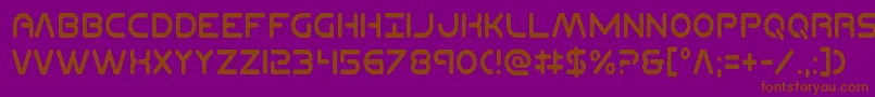 Planetncompactcond Font – Brown Fonts on Purple Background