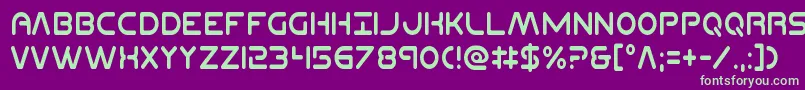 Planetncompactcond Font – Green Fonts on Purple Background