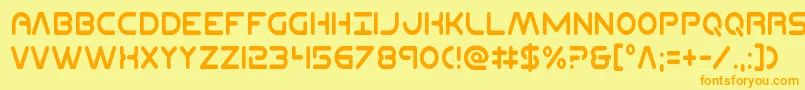 Planetncompactcond Font – Orange Fonts on Yellow Background