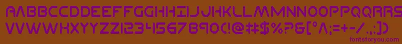 Planetncompactcond Font – Purple Fonts on Brown Background