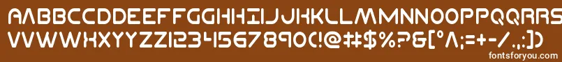 フォントPlanetncompactcond – 茶色の背景に白い文字