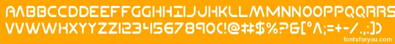 Planetncompactcond Font – White Fonts on Orange Background