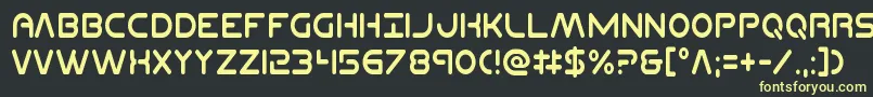 Planetncompactcond Font – Yellow Fonts on Black Background