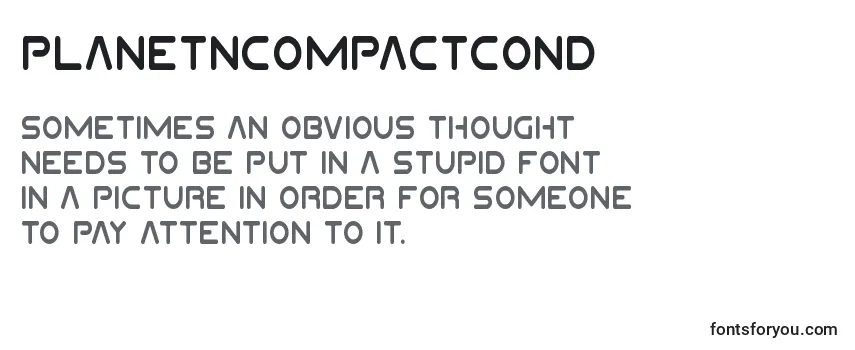 Planetncompactcond Font