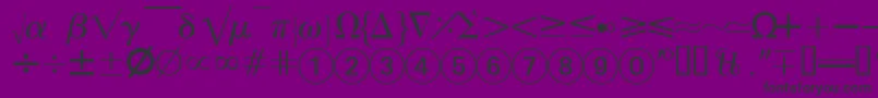 Abacusfourssk Font – Black Fonts on Purple Background