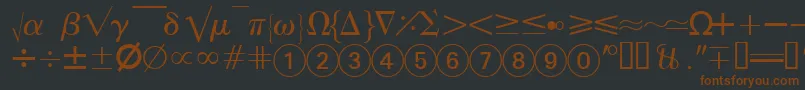 Abacusfourssk Font – Brown Fonts on Black Background