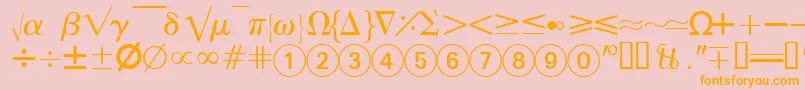 Abacusfourssk Font – Orange Fonts on Pink Background