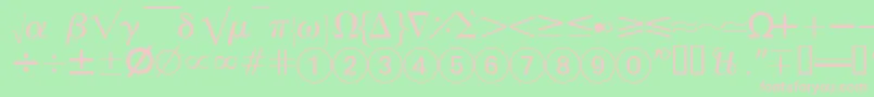 Abacusfourssk Font – Pink Fonts on Green Background