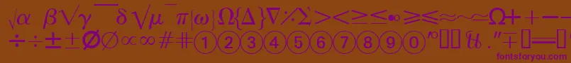 Abacusfourssk Font – Purple Fonts on Brown Background