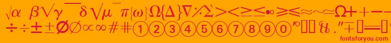 Abacusfourssk Font – Red Fonts on Orange Background