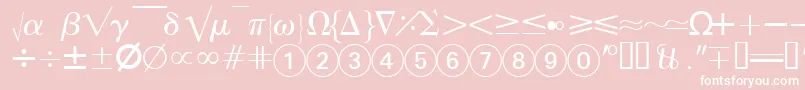 Abacusfourssk Font – White Fonts on Pink Background