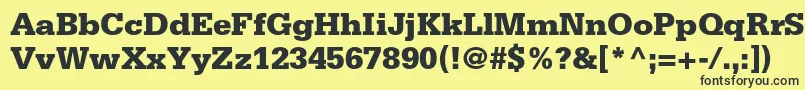 SerifastdBlack Font – Black Fonts on Yellow Background