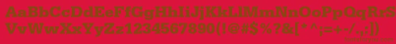 SerifastdBlack Font – Brown Fonts on Red Background