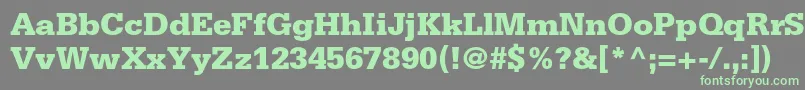 SerifastdBlack Font – Green Fonts on Gray Background