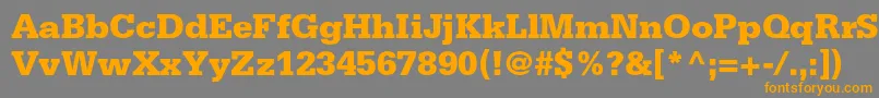 SerifastdBlack Font – Orange Fonts on Gray Background
