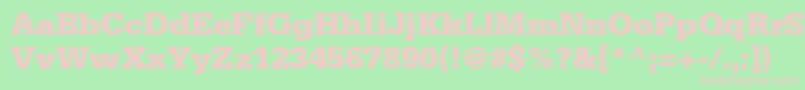 SerifastdBlack Font – Pink Fonts on Green Background