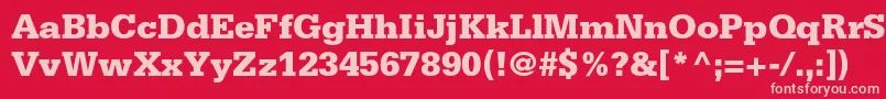 SerifastdBlack Font – Pink Fonts on Red Background