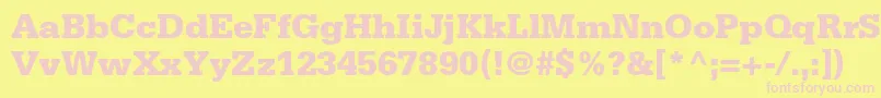 SerifastdBlack Font – Pink Fonts on Yellow Background