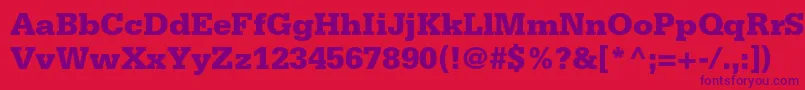 SerifastdBlack Font – Purple Fonts on Red Background