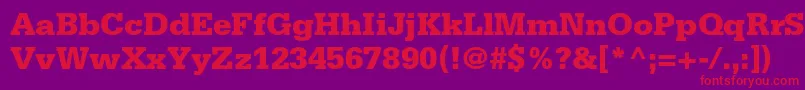 SerifastdBlack Font – Red Fonts on Purple Background