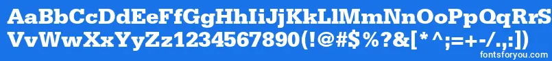SerifastdBlack Font – White Fonts on Blue Background