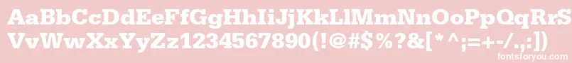 SerifastdBlack Font – White Fonts on Pink Background