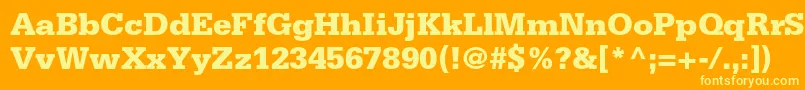SerifastdBlack Font – Yellow Fonts on Orange Background