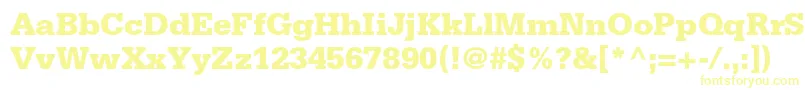 SerifastdBlack-Schriftart – Gelbe Schriften auf weißem Hintergrund