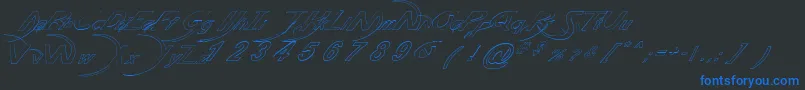 PaulsPoisonFont Font – Blue Fonts on Black Background