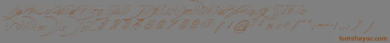 PaulsPoisonFont-Schriftart – Braune Schriften auf grauem Hintergrund