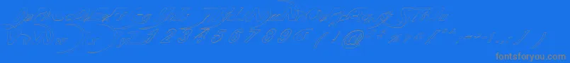 PaulsPoisonFont Font – Gray Fonts on Blue Background