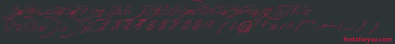 PaulsPoisonFont Font – Red Fonts on Black Background