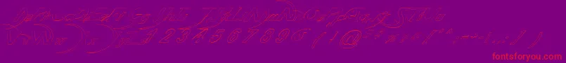 PaulsPoisonFont Font – Red Fonts on Purple Background