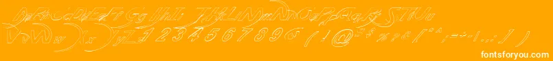 PaulsPoisonFont Font – White Fonts on Orange Background