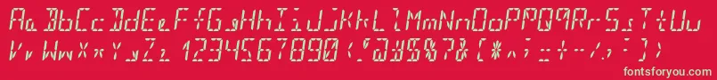 フォントSegment16bBoldItalic – 赤い背景に緑の文字