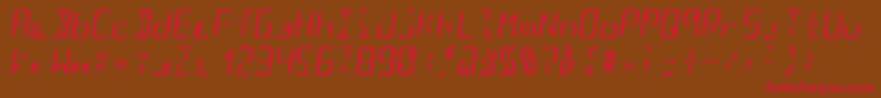 Segment16bBoldItalic Font – Red Fonts on Brown Background