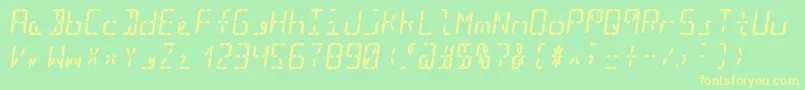fuente Segment16bBoldItalic – Fuentes Amarillas Sobre Fondo Verde