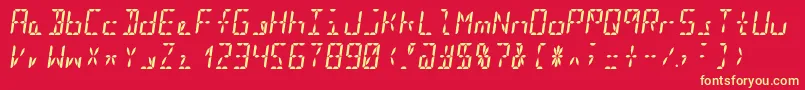 fuente Segment16bBoldItalic – Fuentes Amarillas Sobre Fondo Rojo