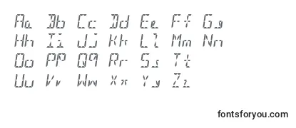 Schriftart Segment16bBoldItalic