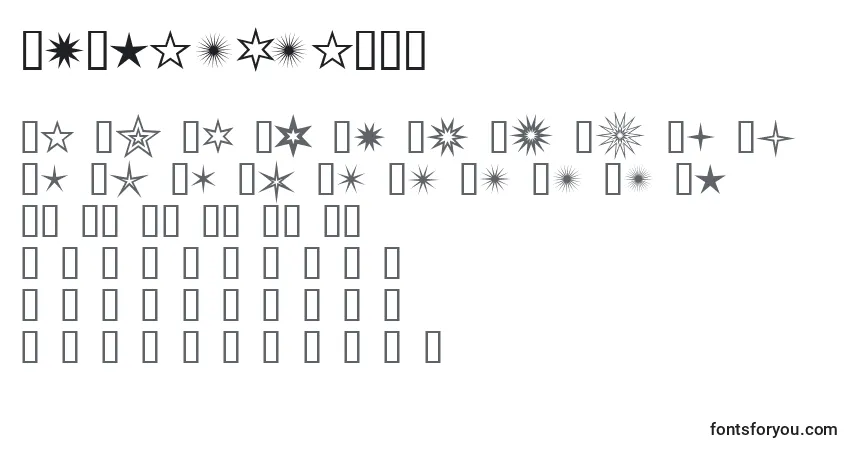 A fonte WeStarcrazy1 – alfabeto, números, caracteres especiais