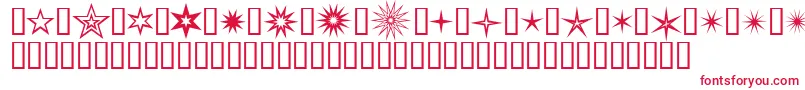 WeStarcrazy1-fontti – punaiset fontit valkoisella taustalla
