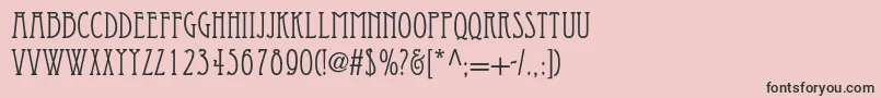 フォントEccentricstd – ピンクの背景に黒い文字