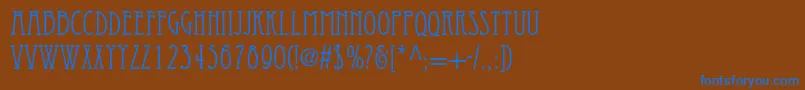 Шрифт Eccentricstd – синие шрифты на коричневом фоне