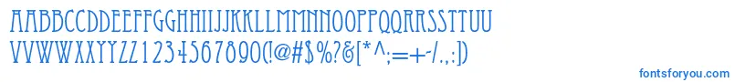 Шрифт Eccentricstd – синие шрифты на белом фоне